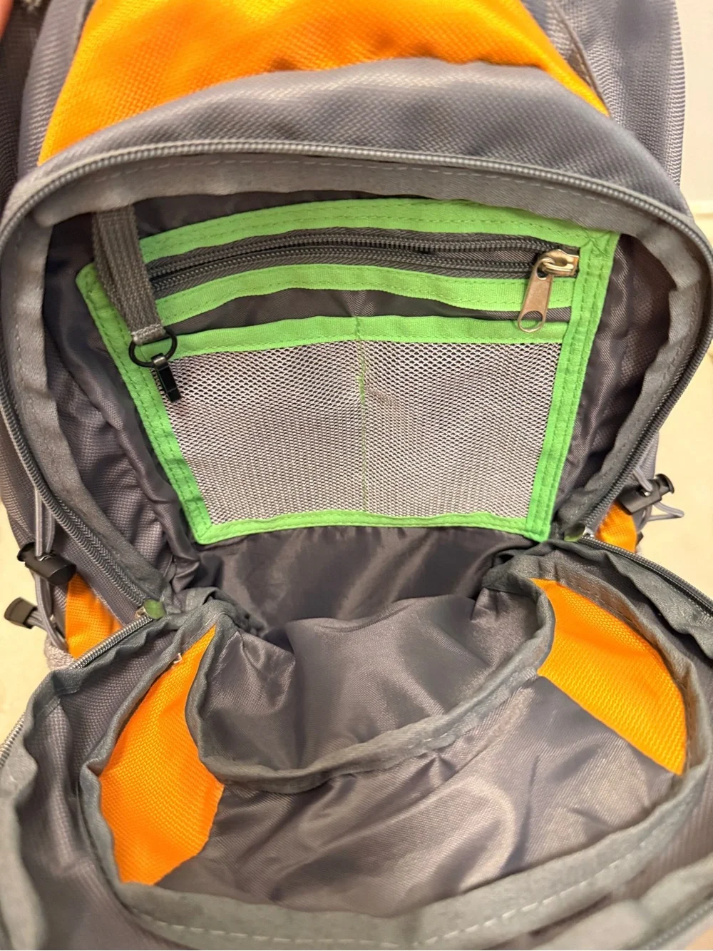 Men's Gray & Orange Daypack Backpack